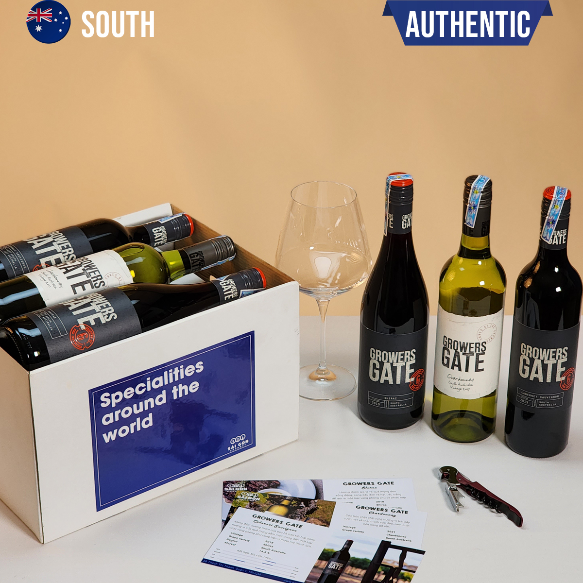 Hộp 6 Vang Australia GROWERS GATES