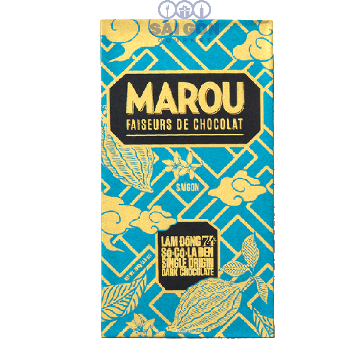 Sô cô la Lâm Đồng 74% - Marou Chocolate Lam Dong - 80g