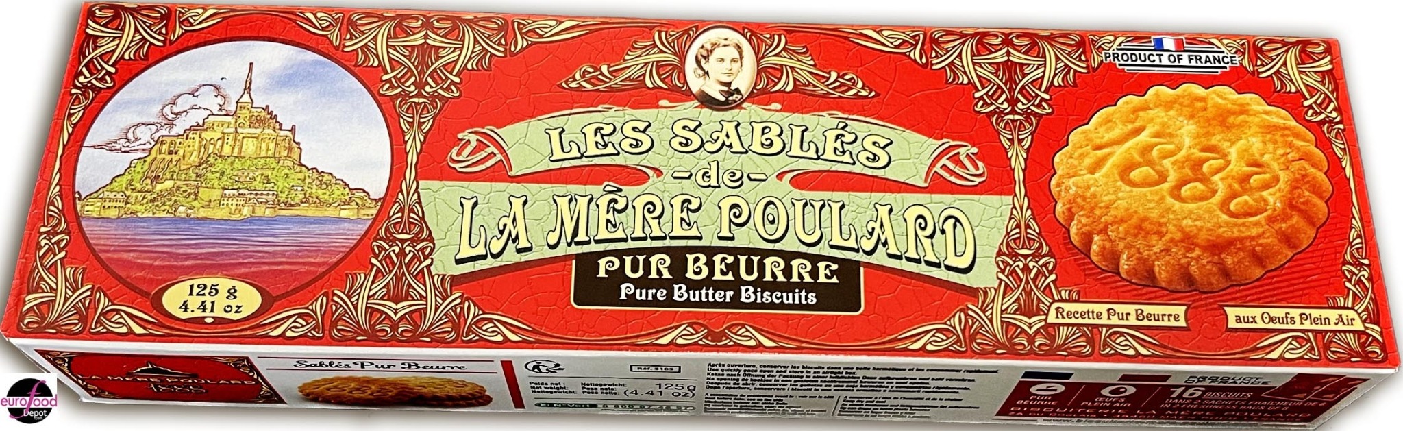 Bánh quy bơ - La Mère Poulard 135g - Pure Butter Large Biscuits
