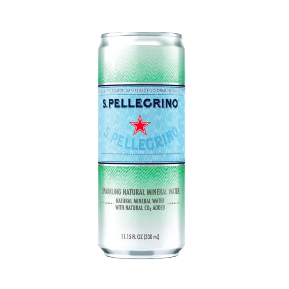 Nước khoáng có ga tự nhiên San Pellegrino 330ml (lon) - Sparkling Natural Mineral Water San Pellegrino