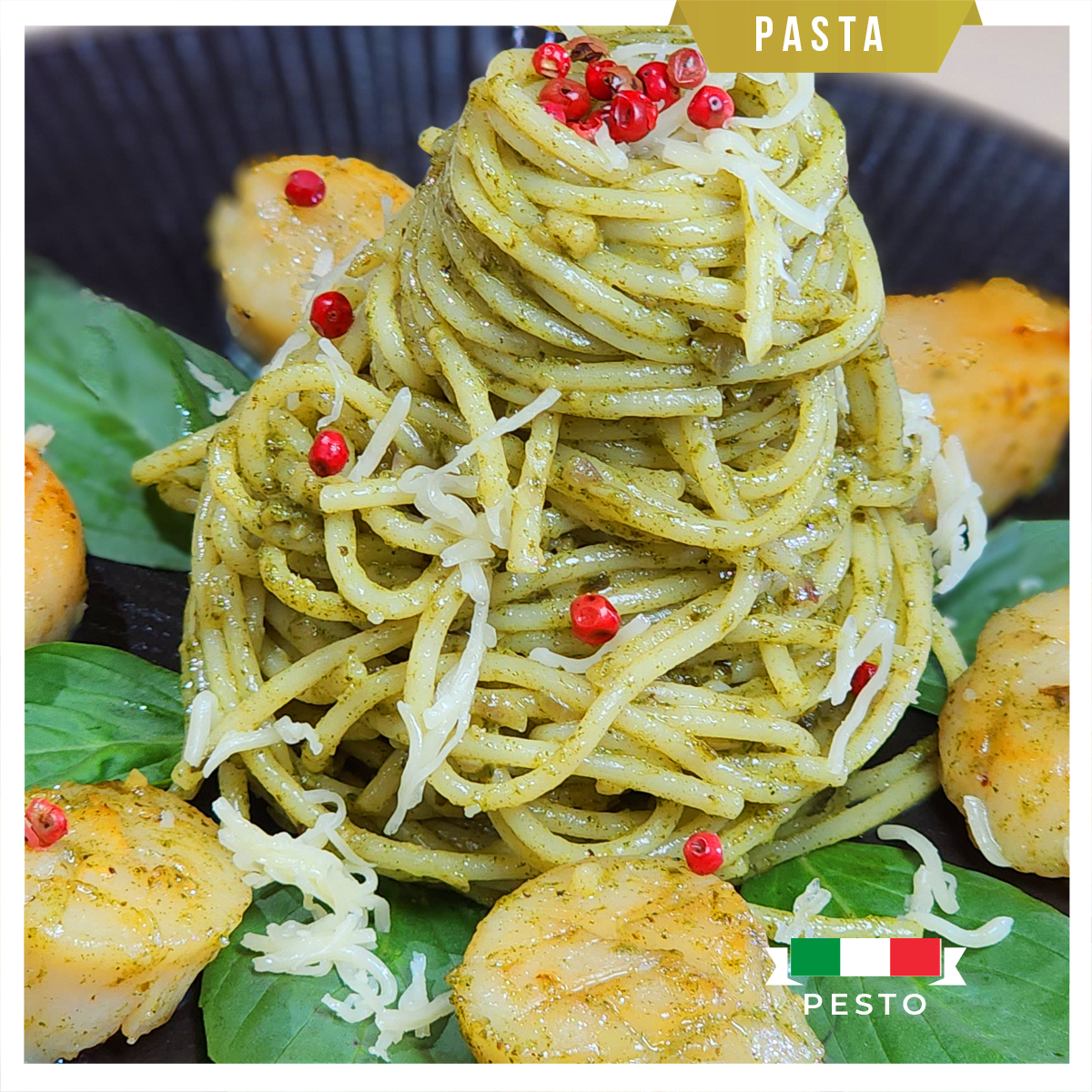 PASTA SÒ ĐIỆP XỐT PESTO