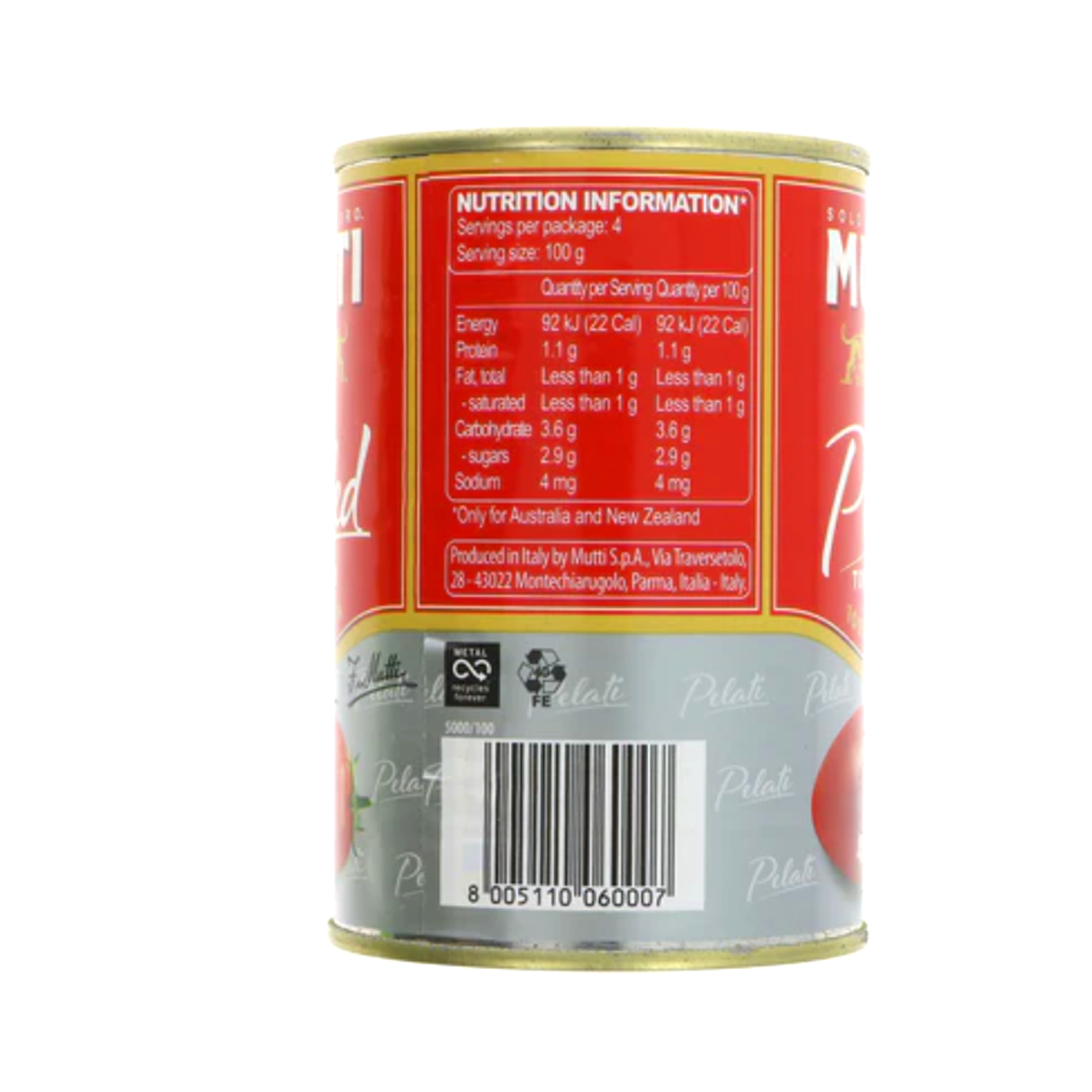 Cà chua bóc vỏ Peeled Tomatoes 400g - Mutti