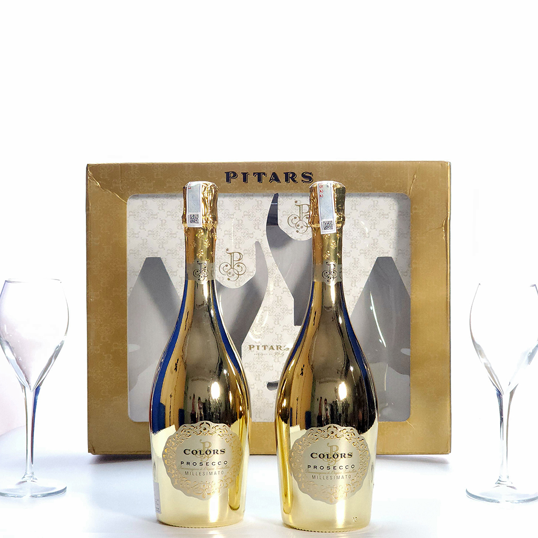 Hộp Quà PROSECCO MILLESIMATO GOLD (KÈM 2 LY)