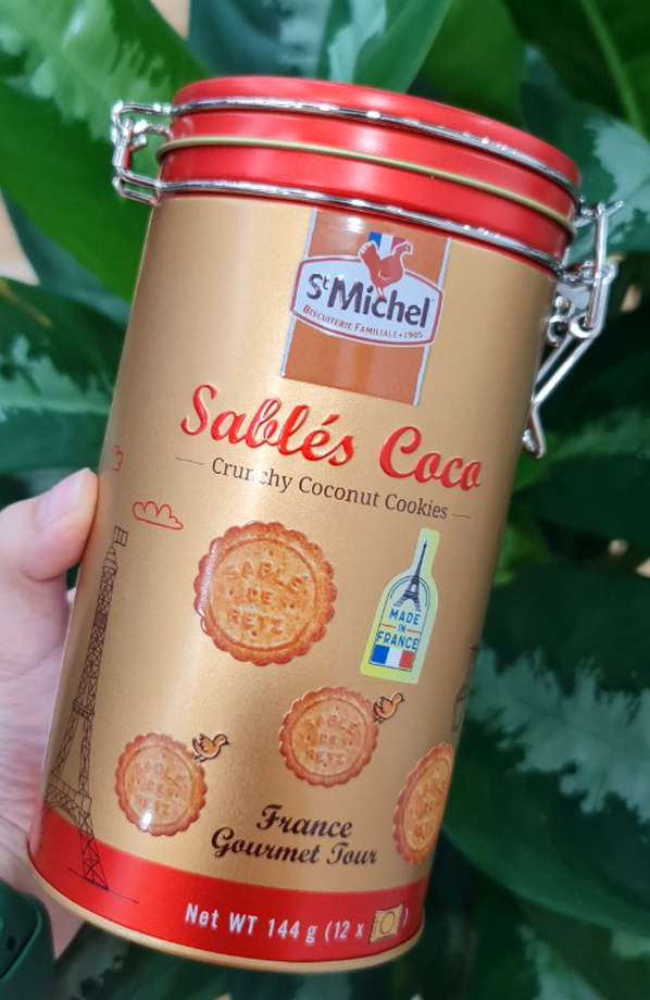 BÁNH QUY ST MICHEL SABLÉS COCO 144GR - HỘP THIẾC