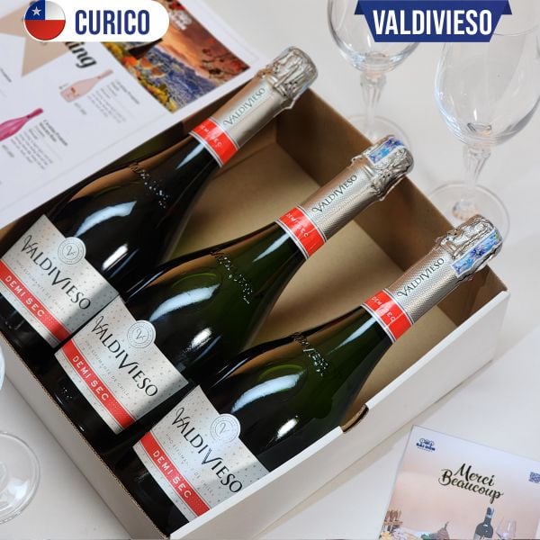 Rượu Vang sủi tăm Valdivieso Sparkling Wine Demi Sec Box 3 SaigonGourmet