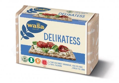 Bánh lúa mạch nguyên hạt Wasa Delikatess - Gói 270g