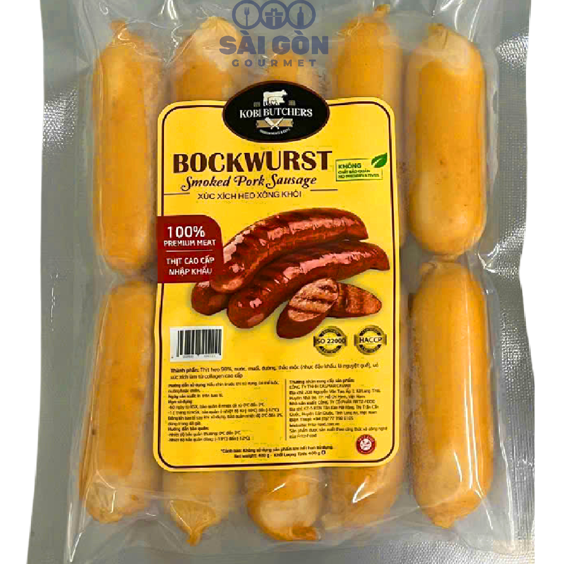 Xúc Xích Heo Xông Khói Bockwurst 400g - Smoked Pork Sausage Bockwurst