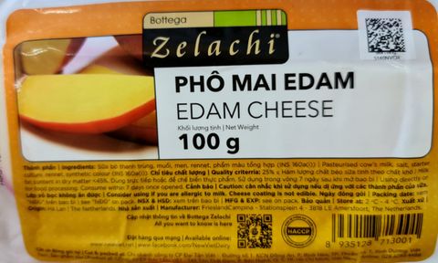 Phô mai Edam Bottega Zelachi 100g - Bottega Zelachi Edam cheese 100g