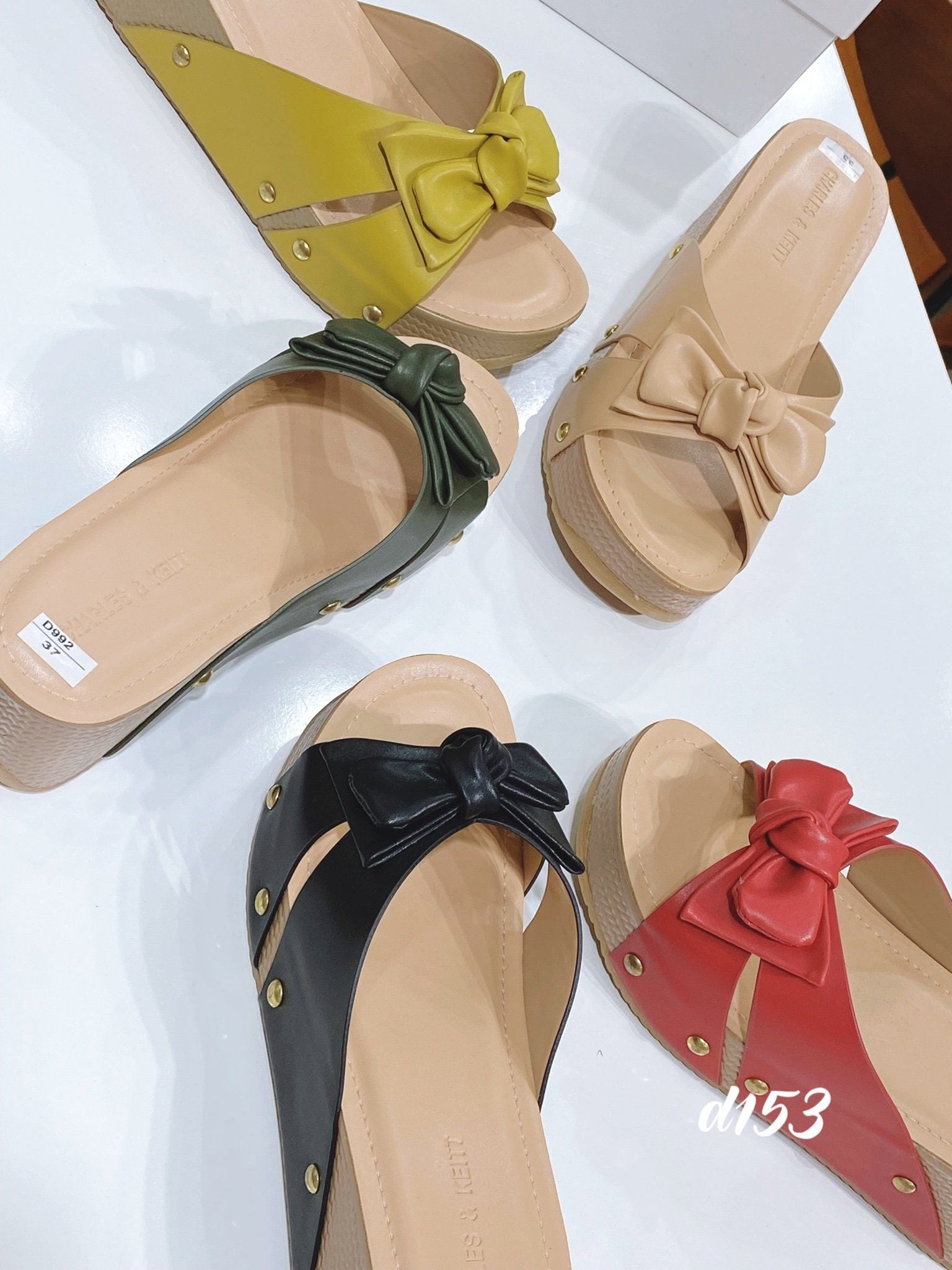 Dép guốc xuồng nơ Cnk 25P D153