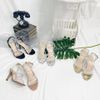 Sandal gót nhọn dây đính đá S637