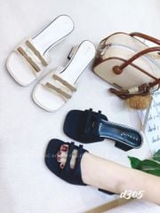 Guốc gót vuông nơ D305