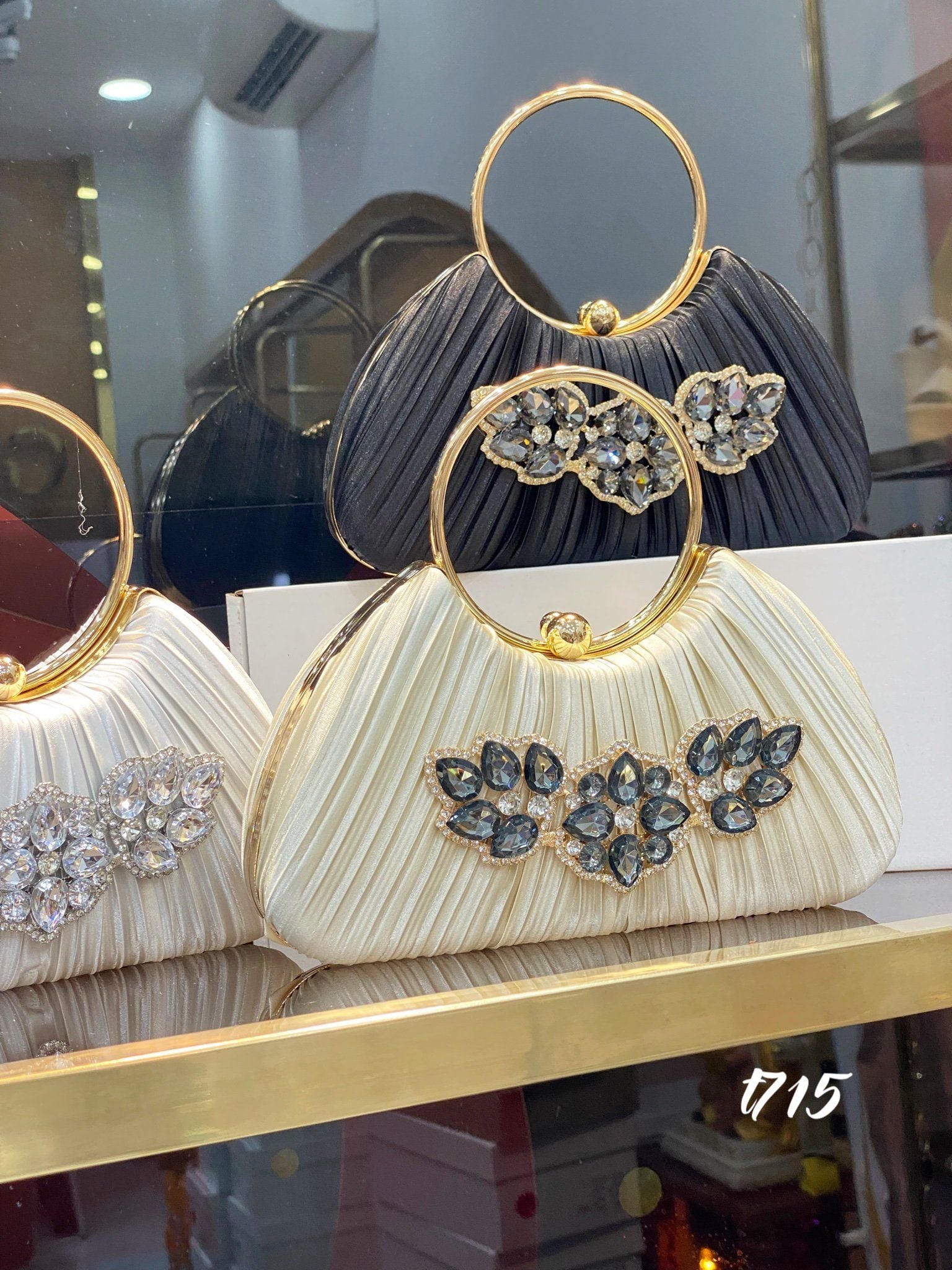 Túi tiệc bling Quạt Tròn T715