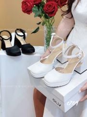 Cao gót vuông hở gót GIAYCUOI C704