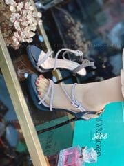 Sandal gót nhọn tiệc bling S888