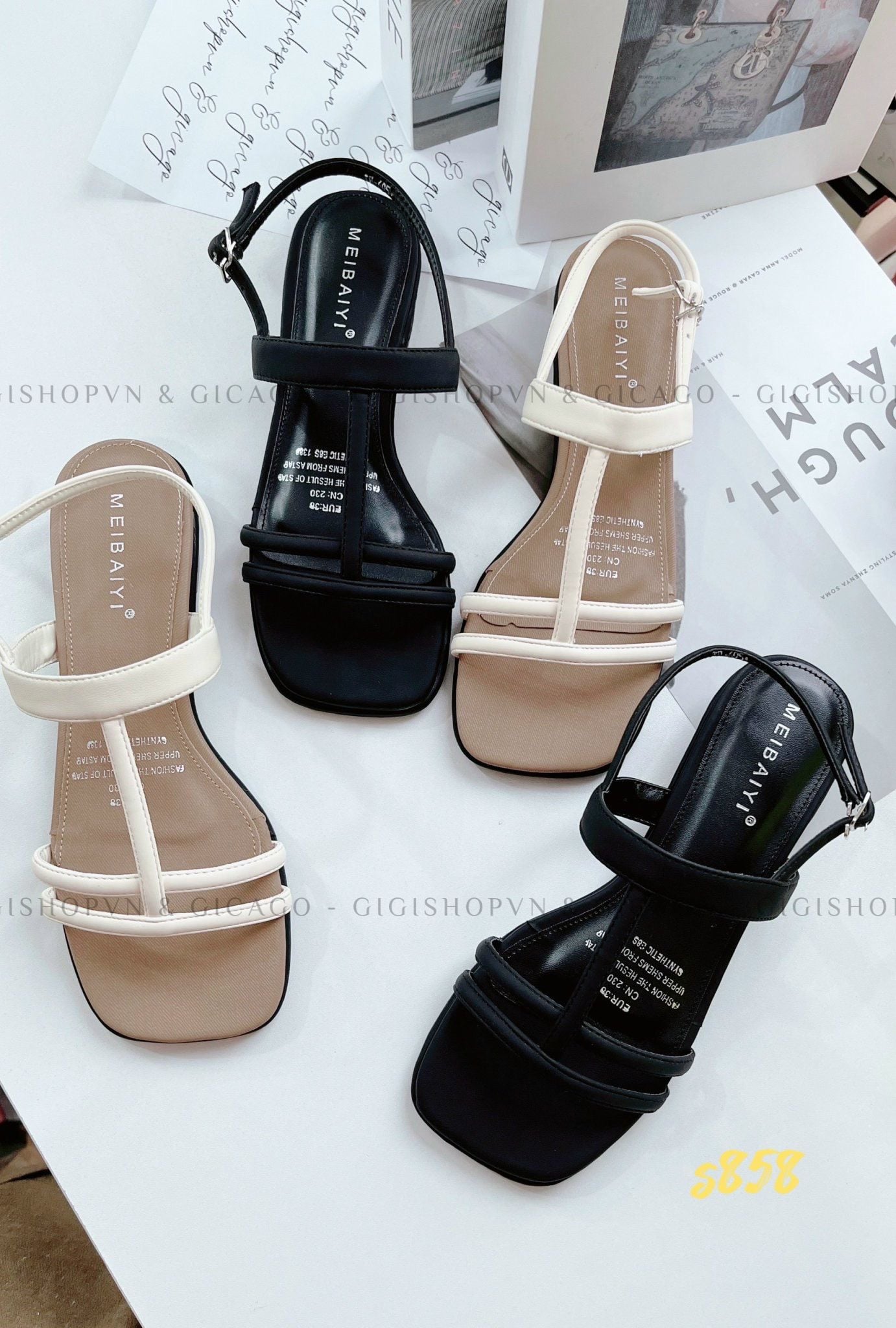 Sandal bệt 2 dây S858