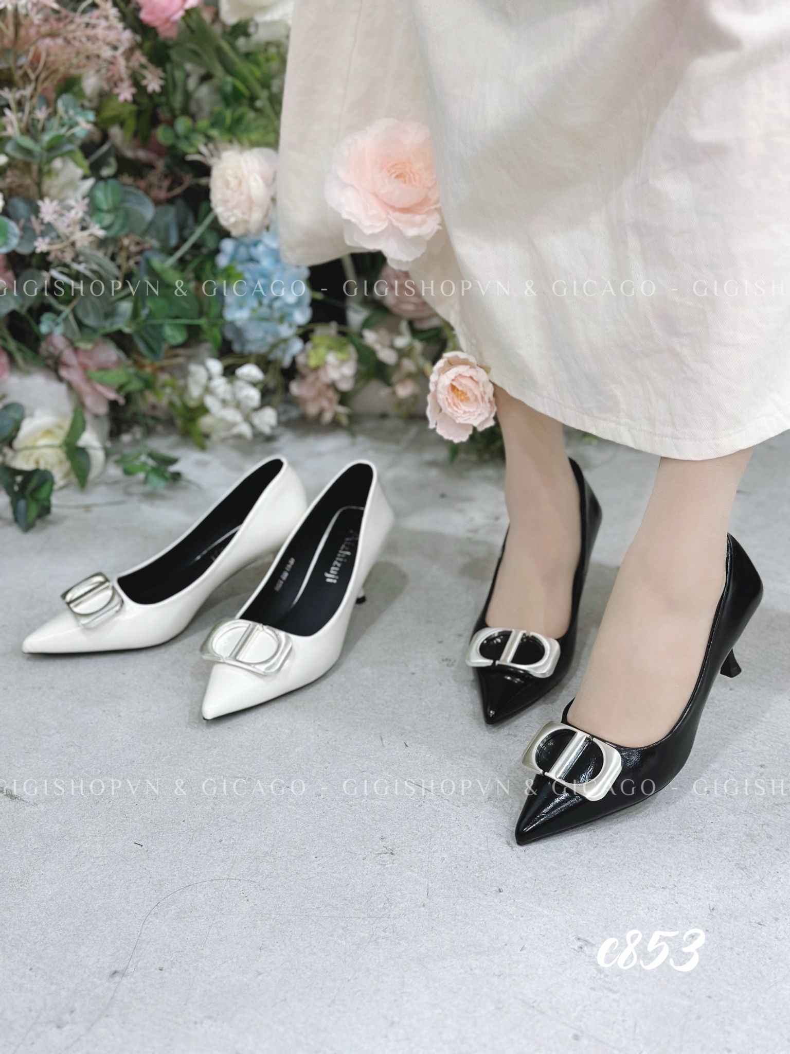 Cao gót nhọn khóa CD C853