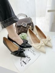 Cao gót nhọn Nơ da C419