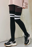  XEB210H_Double line overknee socks 