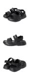  XED223C_Slide & Sandal X-Strap Leather 2 Ways Shoes_Soft Black 