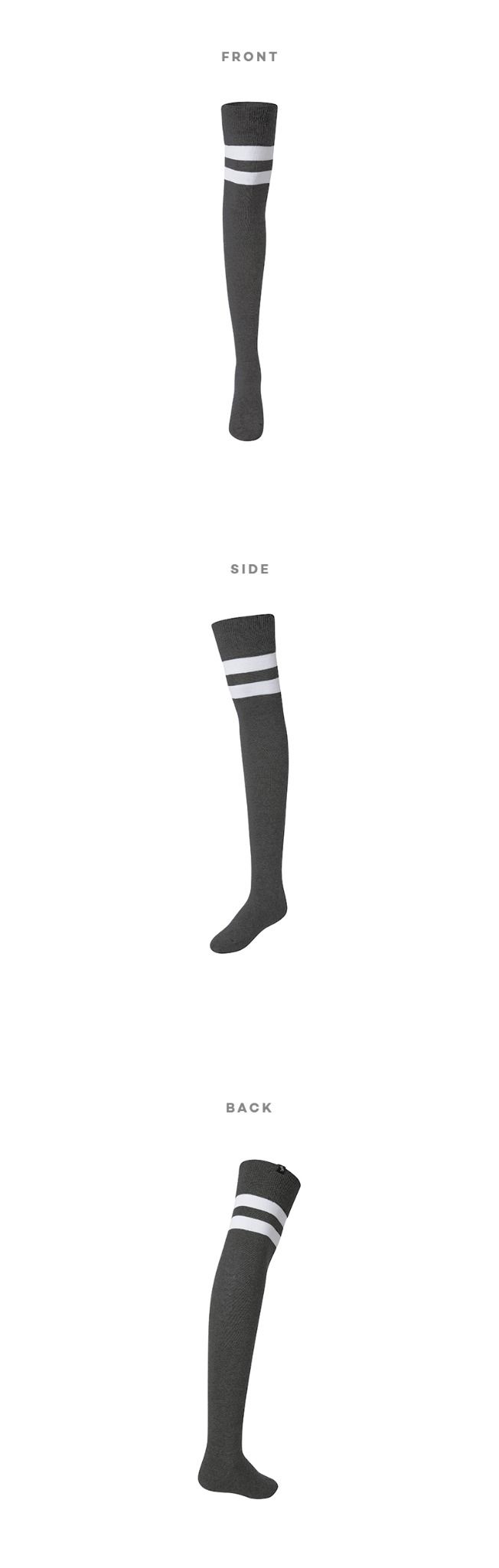  XEB210H_Double line overknee socks 