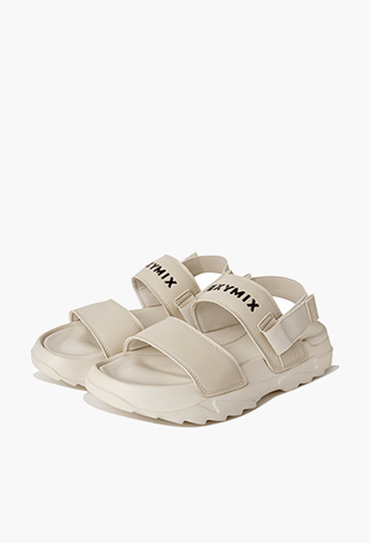  XED223C_Slide & Sandal X-Strap Leather 2 Ways Shoes_Sand Beige 