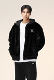  XO2199G _ Overfit reversible fur jacket black 