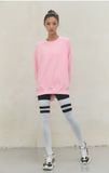  XEB210H_Double line overknee socks 