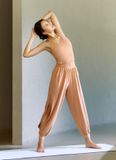  Quần XWFTP04H3 Smoke banding harem pants _gray peach 