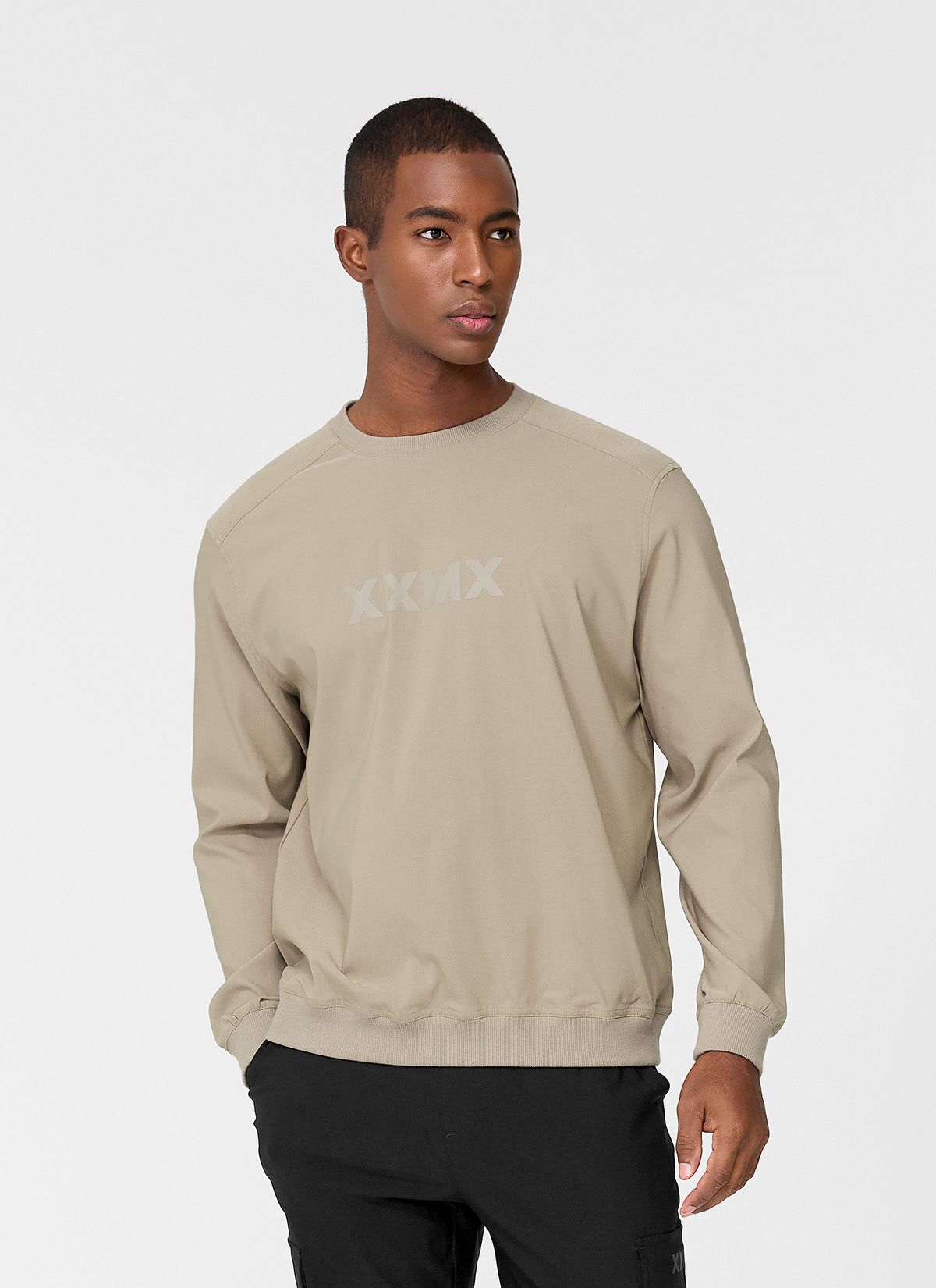  XMMMT02H3 _ Hardy stretch logo sweatshirt black 