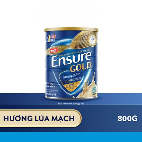 Sữa bột Ensure Gold Lúa Mạch (hương lúa mạch) (HMB) 800g