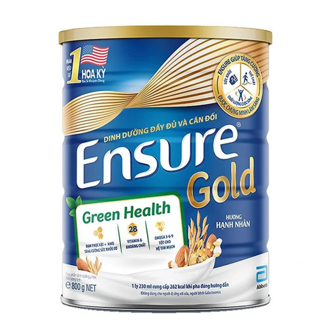 Sữa bột Ensure Gold Green Health Đạm thực vật hương Hạnh nhân 800g