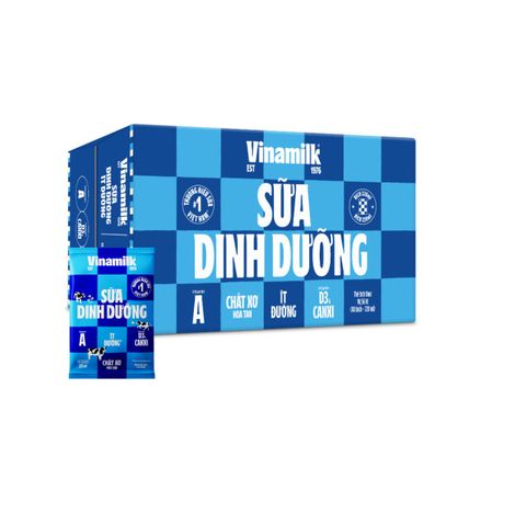 Thùng 48 Bịch Sữa Dinh Dưỡng Vinamilk ít đường 220ml