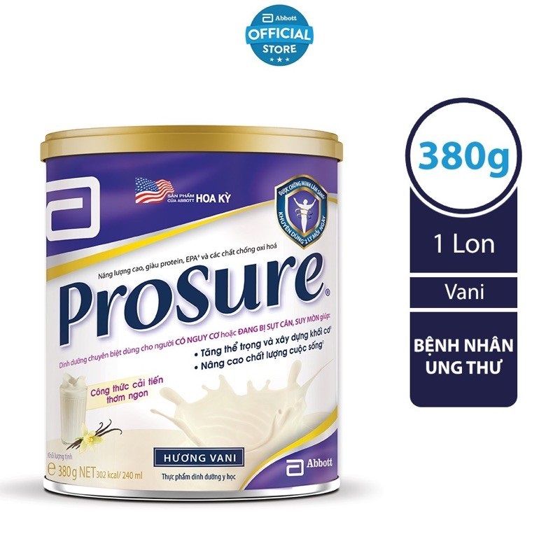 Sữa Bột Prosure Vani Hộp Thiếc 380g