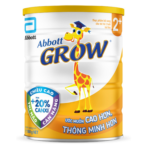 Sữa Bột Abbott Grow 2+ Lon 850g - Cho bé từ 2 tuổi trở lên.