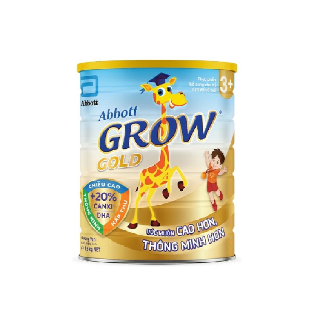 Sữa Bột Abbott Grow Gold 3+ 1.6Kg hương Vani (3-6 tuổi)