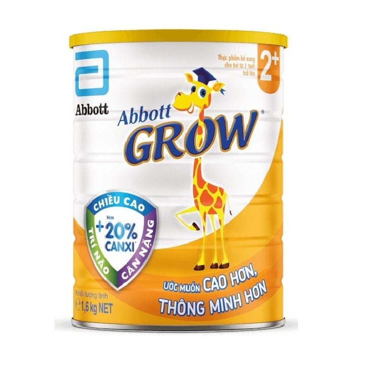 Sữa Bột Abbott Grow 2+ Lon 1,6KG - Cho bé từ 2 tuổi trở lên.