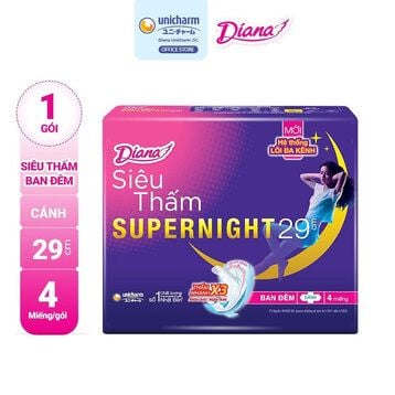 Băng Vệ Sinh Ban Đêm Sensi 29cm Diana 4 Miếng