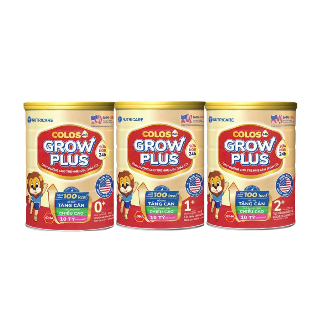 Sữa bột Colos24h Grow Plus 2+  850g - Nutricare - Cho bé từ 2 đến 10 tuổi