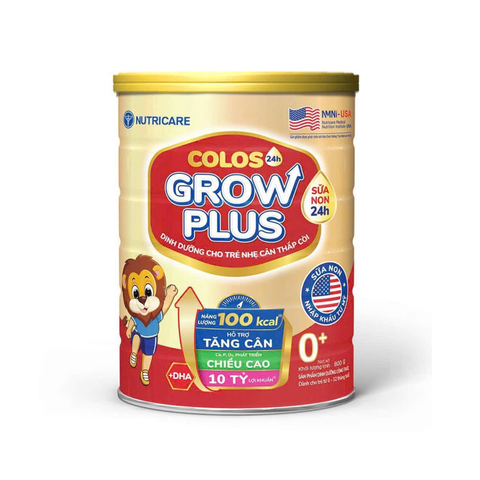 Sữa bột Colos24 Grow Plus 0+  800g - Nutricare - Cho bé từ 0 đến 1 tuổi