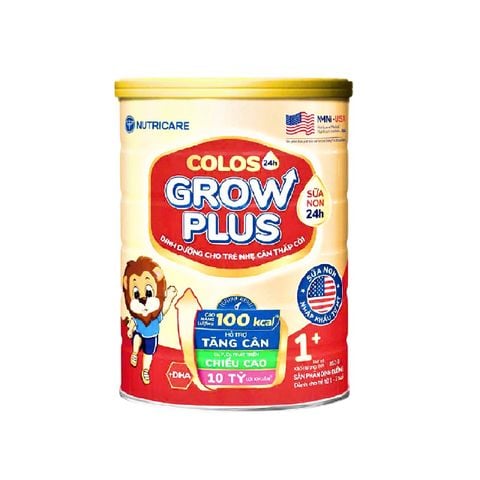 Sữa bột Colos24h Grow Plus 1+  850g - Nutricare - Cho bé từ 1 đến 2 tuổi.