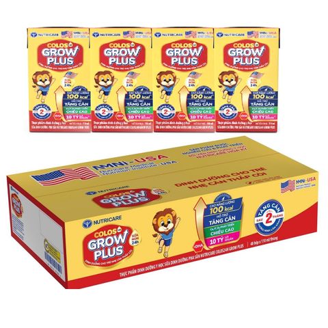 Thùng 48 hộp sữa pha sẵn 110ml COLOS24h GROW PLUS - Cho trẻ từ 1 tuổi trở lên.