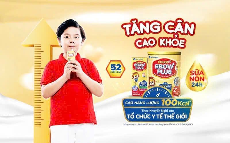 Sữa bột Colos24 Grow Plus 0+  800g - Nutricare - Cho bé từ 0 đến 1 tuổi
