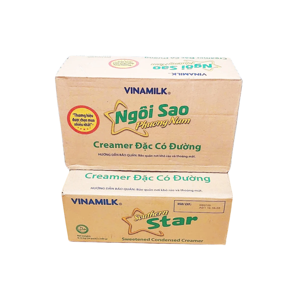 Combo 2 Thùng 48 hộp Creamer sữa đặc Ngôi Sao Phương Nam xanh lá Hộp giấy 380g ( 24 hộp / thùng )