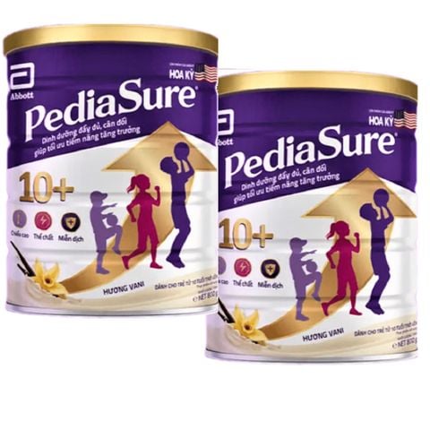 Combo 2 lon Sữa Pediasure 10+ Vani 800g dành cho trẻ từ 10 tuổi trở lên