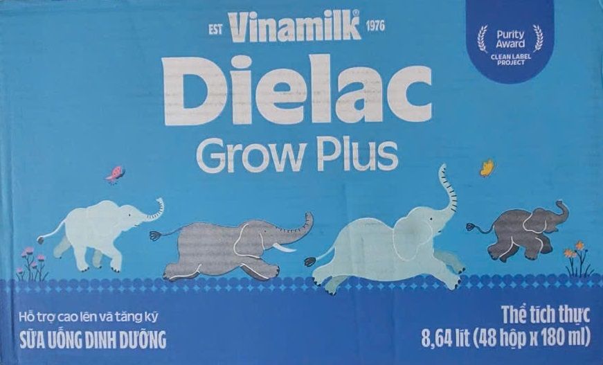 Thùng 48 hộp 180ml Sữa bột pha sẵn Dielac Grow Plus
