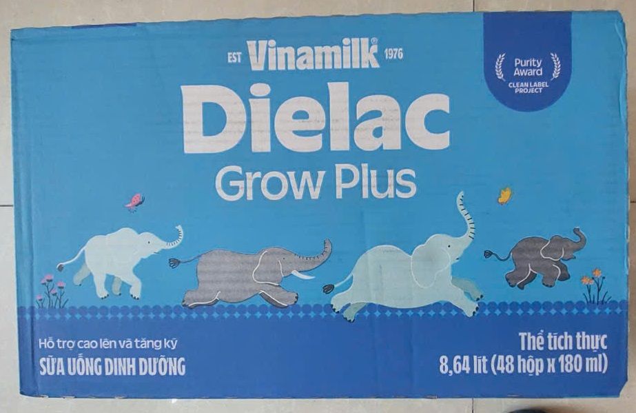 Lốc 4 hộp 180ml Sữa bột pha sẵn Dielac Grow Plus