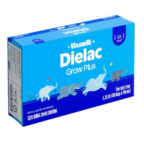 Thùng 48 hộp Sữa Non Vinamilk Dielac Grow Plus (Sữa Uống Dinh Dưỡng) 110ml