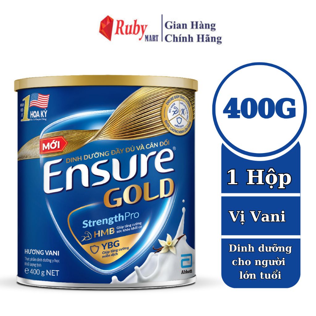 Sữa bột Ensure Gold Abbott hương vani (HMB) 400g