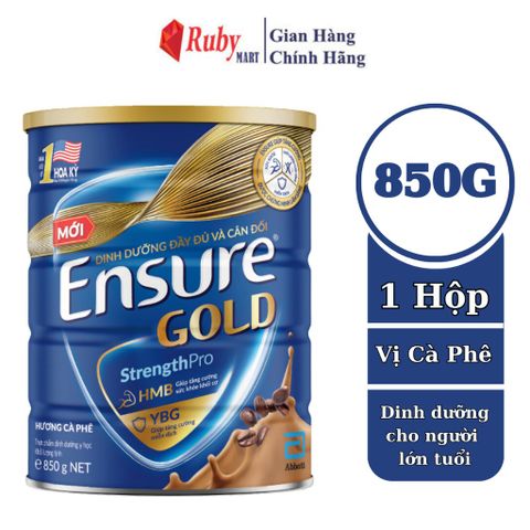  Sữa Bột Ensure Gold Coffee ( Hương Cà Phê ) (HMB) 850g 