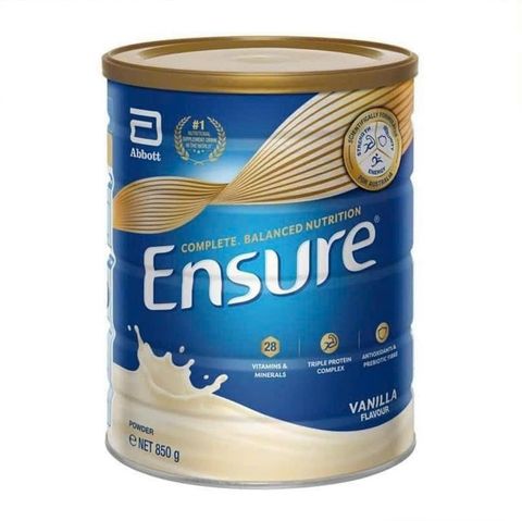 Sữa Bột Ensure Úc 850gr thích hợp cho người lớn, người ăn uống kém, người bệnh hoặc cho người cần phục hồi